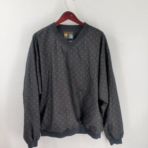 Vtg Forrester's Golf‎ Performance Outerwear Pullover Windbreaker Jacket Black XL